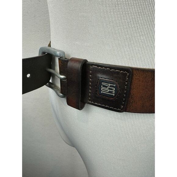 Fossil Brown Genuine Leather Belt 1954 Style Men's Size 38 - Picture 4 of 10